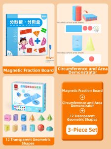 STARRY ARK | Magnetic Math Teaching Aid Fraction Plate for Grade 3 Students