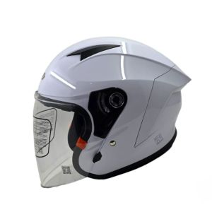 VIGO Helm Half Face SNI Kekinian Ganteng Spoiler Laki Cowok Wanita Cewek Dewasa Model X1 NS Warna Solid Polos Size Jumbo M L XL XXL