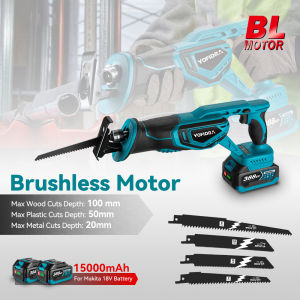 เลื่อยชักแบบไร้แปรง เลื่อยชักแบบไร้ 18V เลื่อยไฟฟ้า วัสดุท่อพีวี มากกว่า 4 ชิ้น สำหรับแบตเตอรี่ Makita