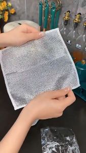 Wire cleaning rags Silver Kitchen Rust Removal multifunctional Reusable Steel Wire Cloth Cleaning Tools
