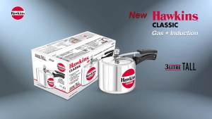 Hawkins 3 Litre Classic Pressure Cooker Induction Inner Lid Cooker Tall Design Pan Cooker Best Cooker Silver (ICL3T)