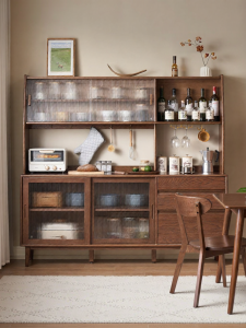 YUANSHI YUANSU | Solid Wood Modern Nordic Black Walnut Sideboard