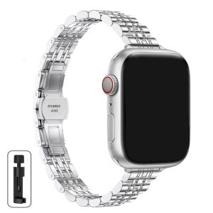Stainless Steel Band for Apple Watch Strap 49mm 46mm 44mm Metal Bracelet IWatch Ultra Series 10 9 8 7 6 SE for Women 45 42 41mm