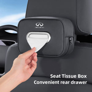 Car Tissue Box Holder Leather Napkin Case Sun Visor Backseat Bag For Infiniti Q50 G37 FX30 FX35 Q60 QX50 QX70 FX50 EX35 M35 QX60