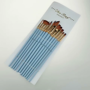 12pcs Watercolor Brush / Alat Lukis / Kuas Cat Minyak / Acrylic Air Minyak Oil Nilon