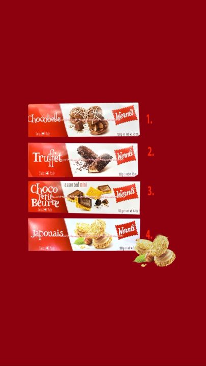 Wernli 125gr Chocobelle Truffet Choco Petit Beurre Japonais Snack Cemilan Biskuit Coklat Swiss Wenrli Werli