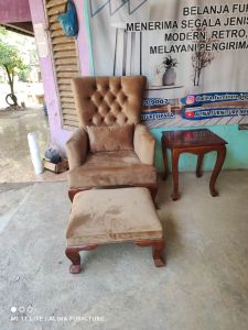 kursi sofa santai wingchair dan meja
