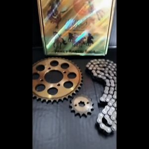 GEAR GIR GIGI TARIK DEPAN BELAKANG + RANTAI SET 14T-41T/428-108L WIN HONDA KUALITAS SUPER