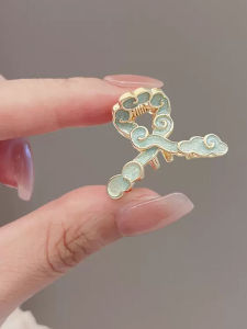 New Chinese Style Blue Cloud Hairpin Womens Hair Accessories Side Clip Flag Dress Small Shark Clamp Bangs Clamp Top Clamp