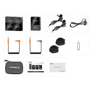 Comica BoomX-D Bộ Micro Cài Áo Không Dây 2.4G Bộ Micro Cài Áo Không Dây Hai Kênh Dành Cho Máy Tính Thông Minh Camera Phát Trực Tuyến YouTube