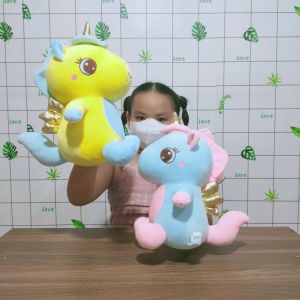 GẤU BÔNG NGỰA PONY CÁNH THIÊN THẦN NGỒI THÚ BÔNG KÌ LÂN VẢI MINISO CAO CẤP CHO BÉ