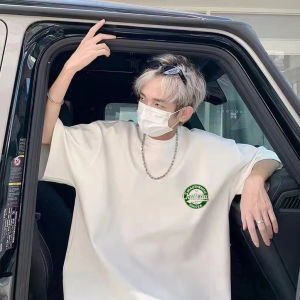 Áo Thun Cotton Nam Tay Ngắn Dáng Rộng Thường Ngày Mùa Hè Thường Ngày in Họa Tiết Thời Trang Thương Hiệu Cỡ Lớn