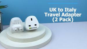 LENCENT 2X Malaysia to Italy Plug Adapter Grounded Italian Travel Adapter for Italy Chile Maldives San Marino Vatican City Uruguay Syria Eritrea Libya Charger Converter and more (Type L)