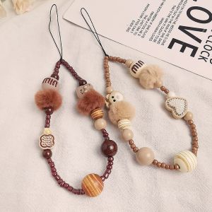 สร้อยข้อมือลูกปัดแฮนด์เมด สร้อยคอโทรศัพท์มือถือ ลูกปัดลายการ์ตูน ลูกปัดขนแกะ ลูกปัดวาด แฟชั่นสำหรับผู้หญิง