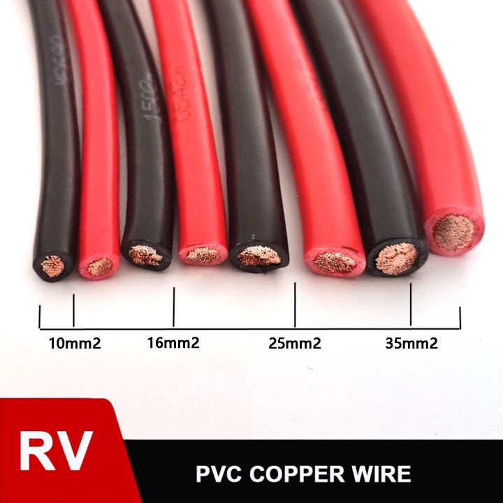 RV Soft Copper Wire 10mm2 16mm2 25mm2 35mm2 Strand Copper Cable Red ...