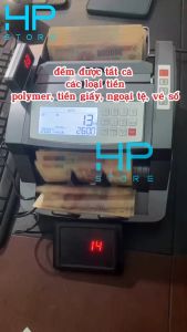 Máy đếm tiền cao cấp có chức năng đếm tống theo từng mệnh giá polime đếm tất cả các loại tiền