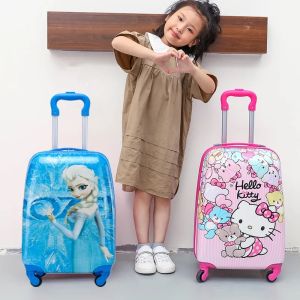 Childrens Luggage Cartoon Password Travel Suitcase Carry-On Small Leather Box Cute Girls Boys 18 Inch Pullman Bag
