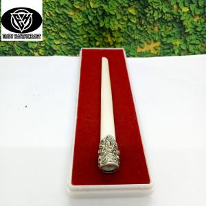 once cangklong tulang kerbau variasi alpaka ukir silver