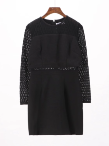 Đầm Dài Tay Nối Dài Giảm Giá Thương Hiệu Mùa Thu Mới Dáng Ôm Vừa Vặn Cho Nữ Đầm Công Sở Cổ Tròn Thường Ngày