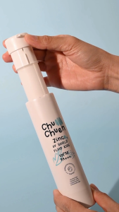 refill + Pump ครีมกันแดด ชุ่มชื่น Chumchuen zinc UV shield fluid kids SPF 50 PA+++ (1 ขวด ขนาด 50ml)