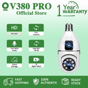V380 Pro Dual Lens Camera WiFi Remote Camera Connection CCTV Kamera Alarm Pelacakan Otomatis 8MP HD PTZ IP Kamera