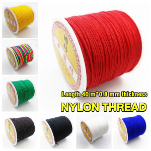 KLIMO Nylon Thread Cotton Thread String DIY Beaded Braided Bracelet Jewelry Making 40meters 0.8mm