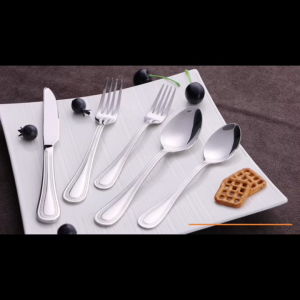 8"inch Cutlery Set 24pcs Stainless Steel Flatware Forks Spoons Knives Dinnerware Tableware Silver Utensils Heavy Duty