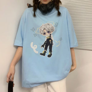 Áo Thun Nữ Tay Ngắn Dáng Rộng Phong Cách Hàn Quốc Mùa Hè Tay Lửng Thiết Kế Tay Lửng Phong Cách Harajuku BF Lười Biếng