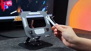 Tablet Holder 360 Degree Rotating Tablet Holder Adjustable Folding Monitor Stand Tablet Holder Travel for Tablets Monitor