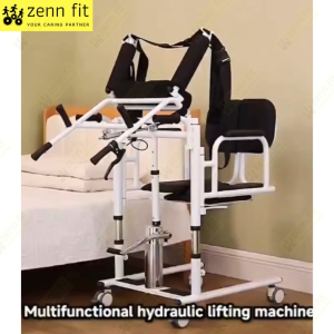 Elderly Patient Transfer Commode Chair with Lifter & Multifunctional Lifting Wheelchair Hydraulic Transfer Chair
