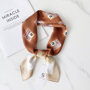 Khăn Choàng Lụa Satin Mỏng Mới Mềm Mại Cổ Điển Thanh Lịch Khăn Vuông Nhỏ Khăn Choàng Mùa Hè Cho Học Sinh