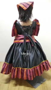 BUWAN NG WIKA 3n1 Modern Filipiniana Ifugao Print Ethnic Gown for Kids