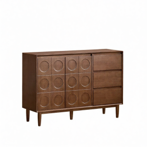 WEISHA | Tủ Lưu Trữ Tiết Kiệm Không Gian Đời Mid-century Gỗ Nguyên Miếng