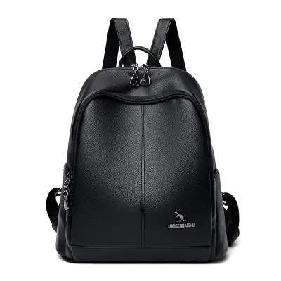 Fashionable Large Capacity Womens Backpack Hot Sale Of The Season New Korean Style Travel Bag Mommy Bag Fresh Sweet Style PU...