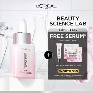 L’Oréal Paris Glycolic Bright 8% [Melasyl™+ Glycolic + Niacinamide] Face Serum for Dark Spot & Brightening 15ml