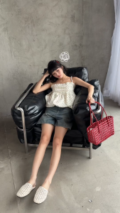 Áo 2 dây áo kiểu babydoll họa tiết chấm bi có size dành cho nữ Rana Miều Est.2013