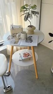 HHsociety โต๊ะรับแขกวงกลม โต๊ะกลม โต๊ะข้างเตียง โต๊ะวงกลม โต๊ะวางของ รุ่น LD