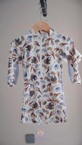 ชุดว่ายน้ำเด็กชายไดโนเสาร์และโลมาชุดว่ายน้ำเด็ก UPF50 + ป้องกันแสงแดด