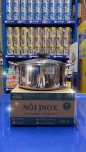 NỒI INOX NẮP KÍNH 1 ĐÁY ĐÔNG Á 20CM - HKM NUTRICARE