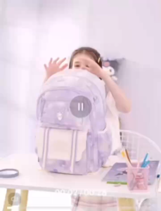 Kuromi นักเรียน ที่มีสไตล์น่ารักกระเป๋าหนังสือ ลดแรงกดทับด้วยหลักวิทยาศาสตร์ ปกป้องกระดูกสันหลังสำหรับเป้นักเรียน ความจุเยอะ กระเป๋าโรงเรียนสำหรับเด็ก กระเป๋าเป้นักเรียนประถมน้ำหนักเบา กันน้ำ`（แถมฟรี! กล่องดินสอ）