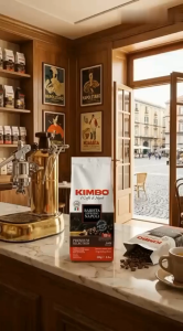 (250 g) Kimbo Barista Espresso Napoli Whole Coffee Beans. Dark Roast 10/13 Intensity