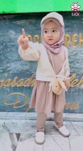 Moana One Set Muslim Anak Perempuan - Little Bee Boutique