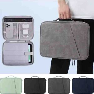 IPad Tablet Bag For Outdoor Use Simple Solid Color Storage Protective Case Travel Portable Handheld Inner Bag Tablet Storage Bag