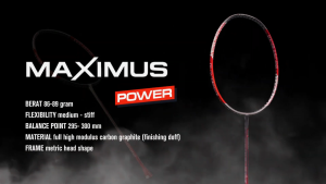 Hi-Qua Raket Badminton Bulutangkis Maximus 4U Max Tension 40 Lbs - Full Set