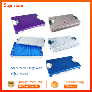 Autoclavable Tray Sterilising Box With Silicone Mat Instrument Aluminium Instruments Autoclavable