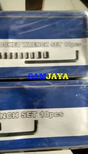 Kunci Sok SET 10PCS / Shock socket wrench perkakas tool box STANG L key / merk MIAMI