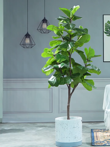 【2026 new-Send flower pots】Banyan Artificial Plants big size 120/150cm Tree Garden living home decor plants Artificial Palm Ficus pandurata Fake ficus lyrata Plant For Indoor House Home Wedding Office Decoration Artificial Plant