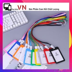 Dây Đeo Thẻ Bảng Tên Học Sinh Sinh Viên Nhân Viên Văn Phòng - Thẻ Đeo Bảng Tên Hai Mặt Dây Đeo Lụa Đẹp Cao Cấp Loại Đứng - Ngang