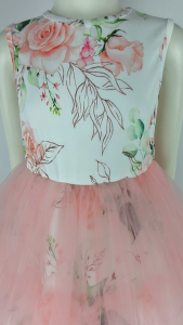 Big Joy Girls Casual Dress Delia Cotton Floral with 3 Layer Tutu Skirt for Ages 1 to 5 Years Old 554461