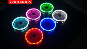 120mm RGB Computer Case Cooling Fan PC Case Fans 15 Lights Streamer 12025 Chassis Fan RGB LED PWM Light Heat Dissipation Fan